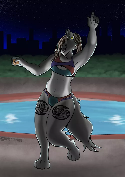 Tipsy Pool cat (TrichterNET)