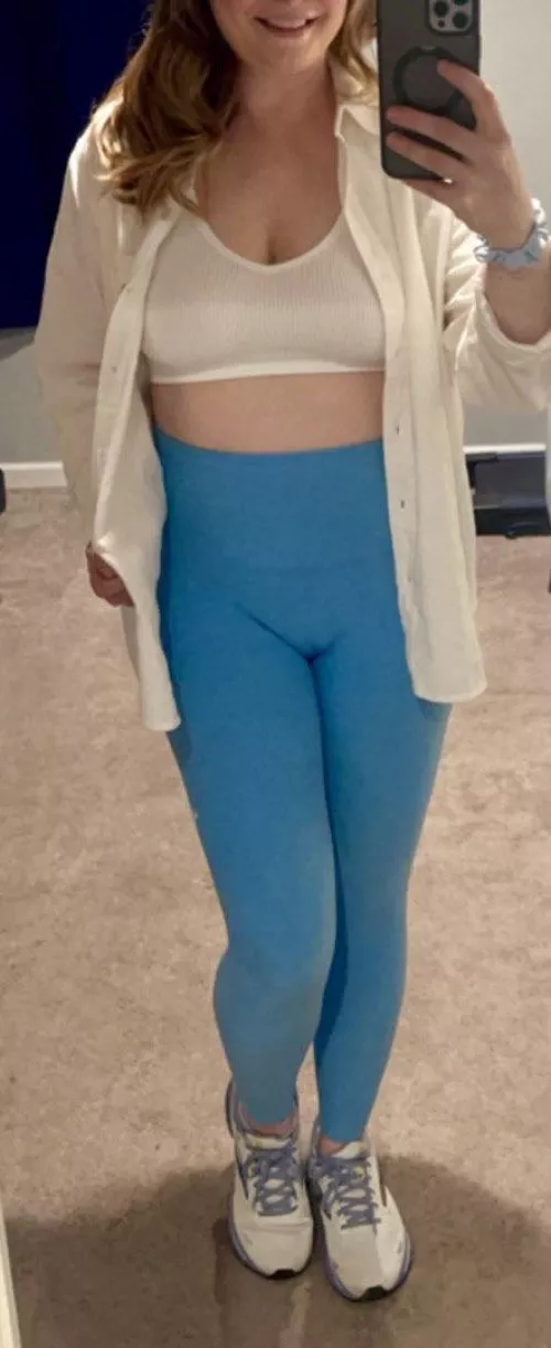 Work out clothes under my button down, new life hack