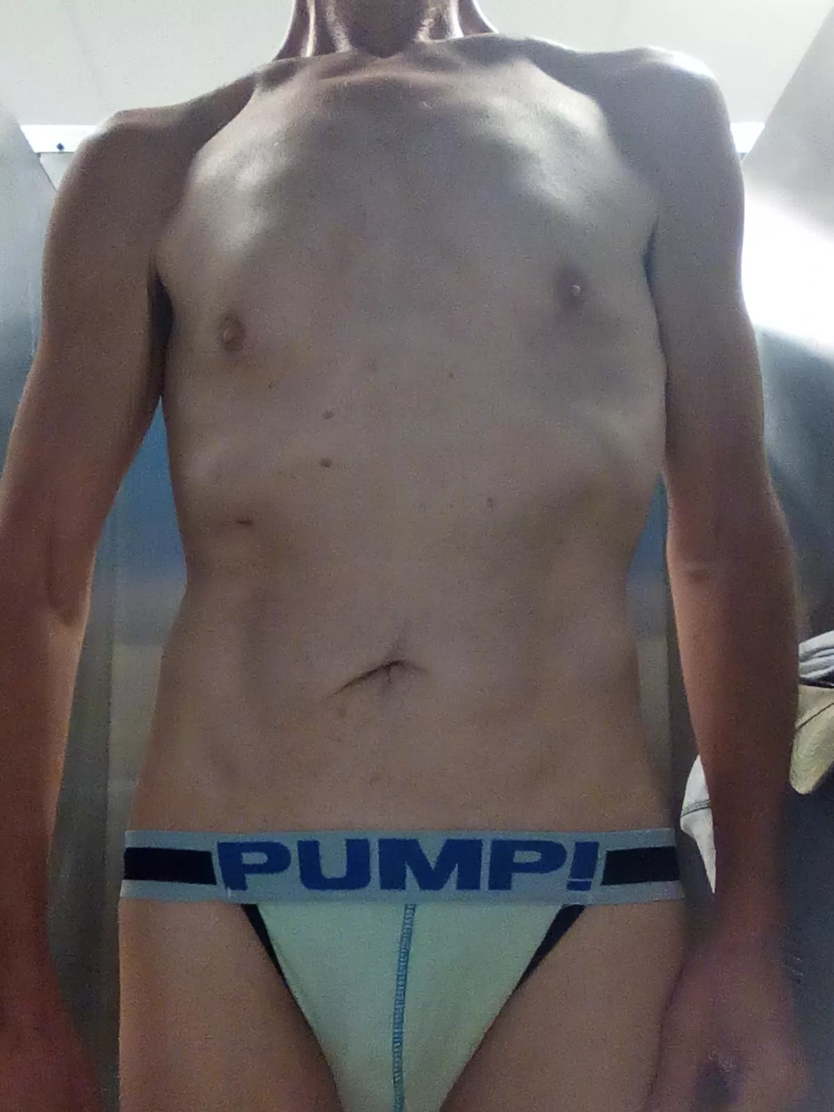 Working out at the gym