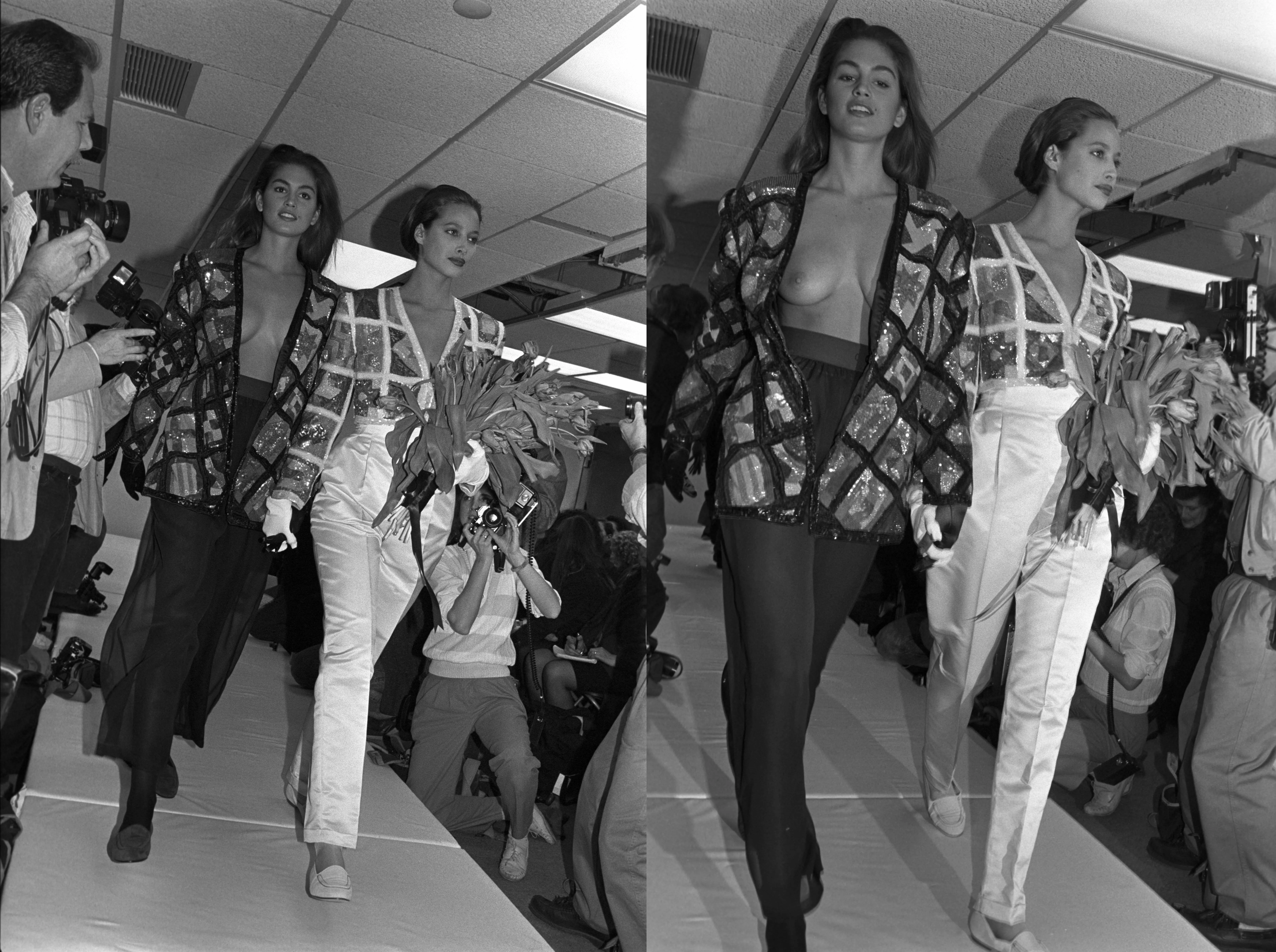 Cindy Crawford and Christy Turlington, NYC (1988)