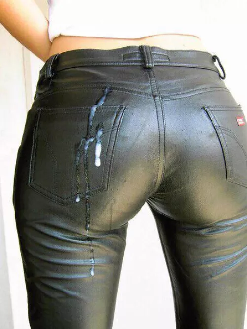 Cum on leather