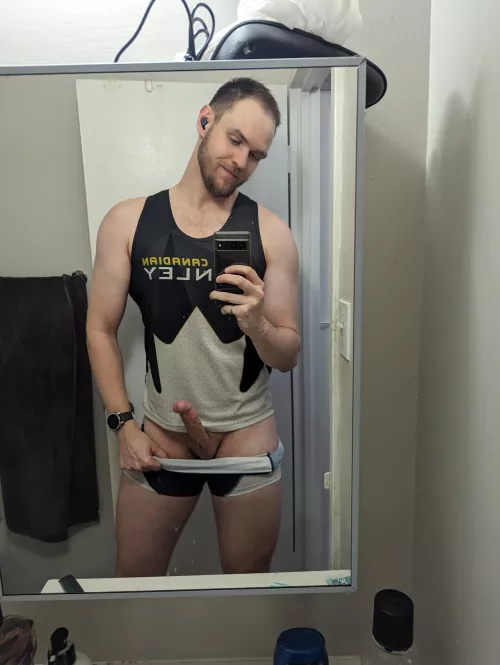 Had to sneak off mid workout 