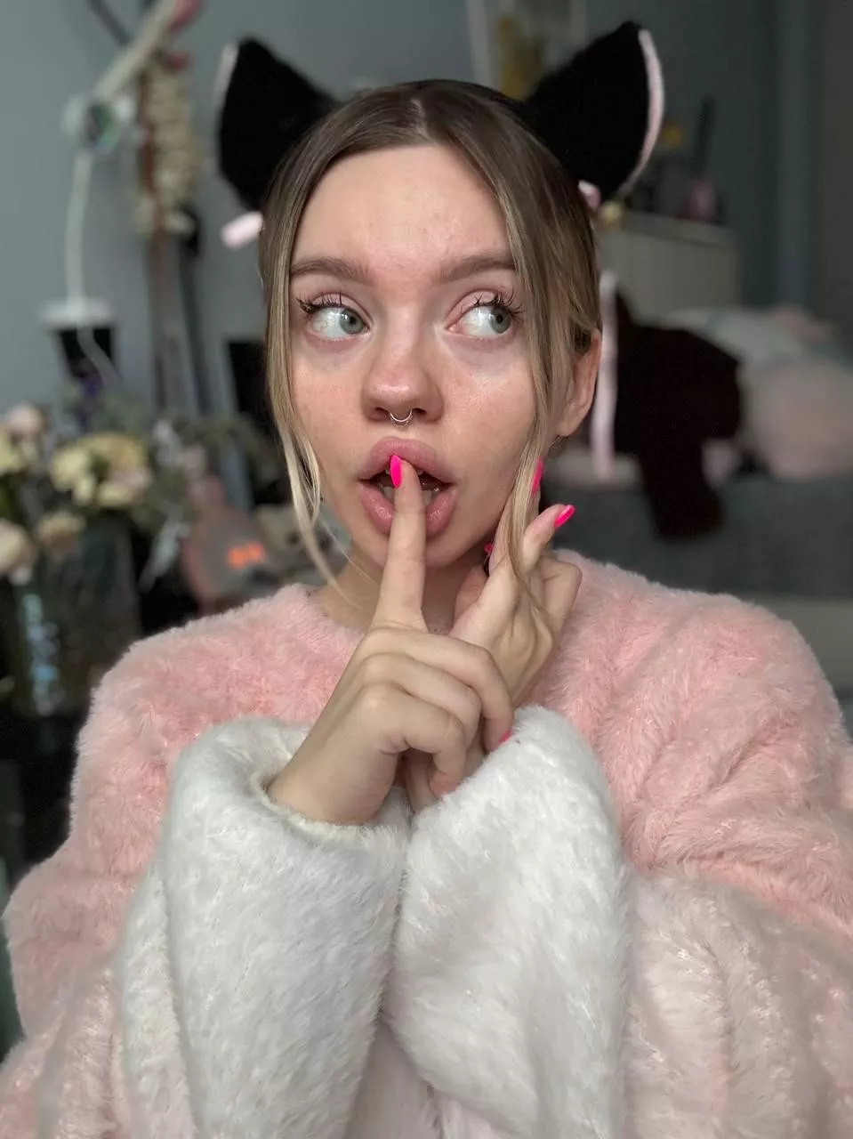 how would you react to this cute cat scratching you while playing