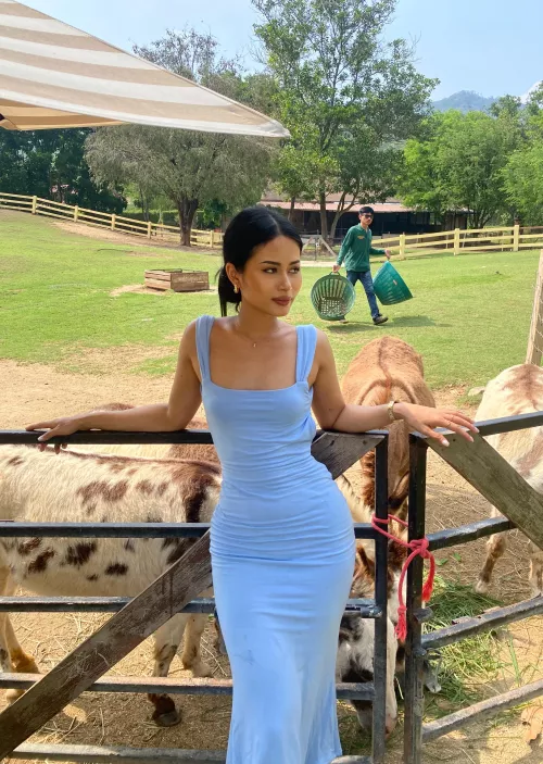 I still like to wear a tight dress on the farm... you like?