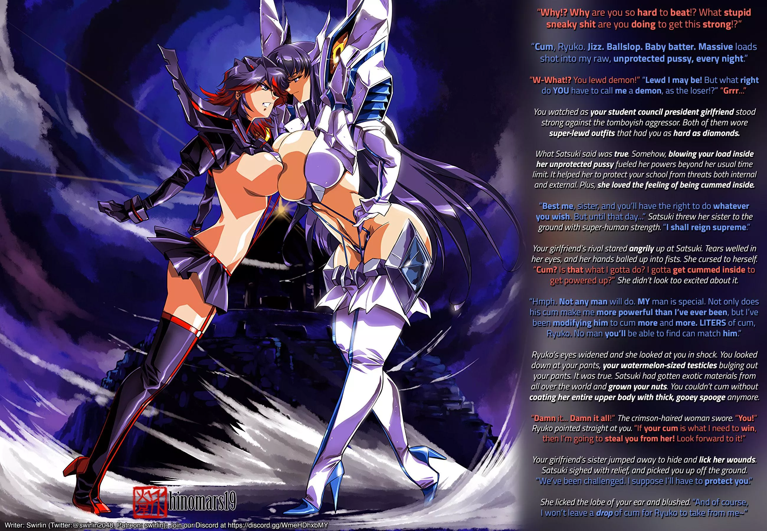 Insert Clever Fueling Pun Here [Kill la Kill] [Exhibitionism] [Romance] [Jealousy] [Power Levels] [Male POV] [Hetero]