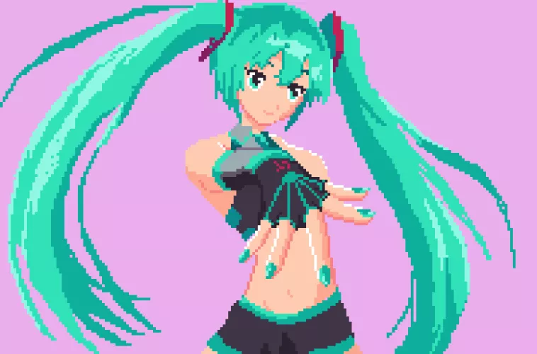 I've drawn Hatsune Miku ! 