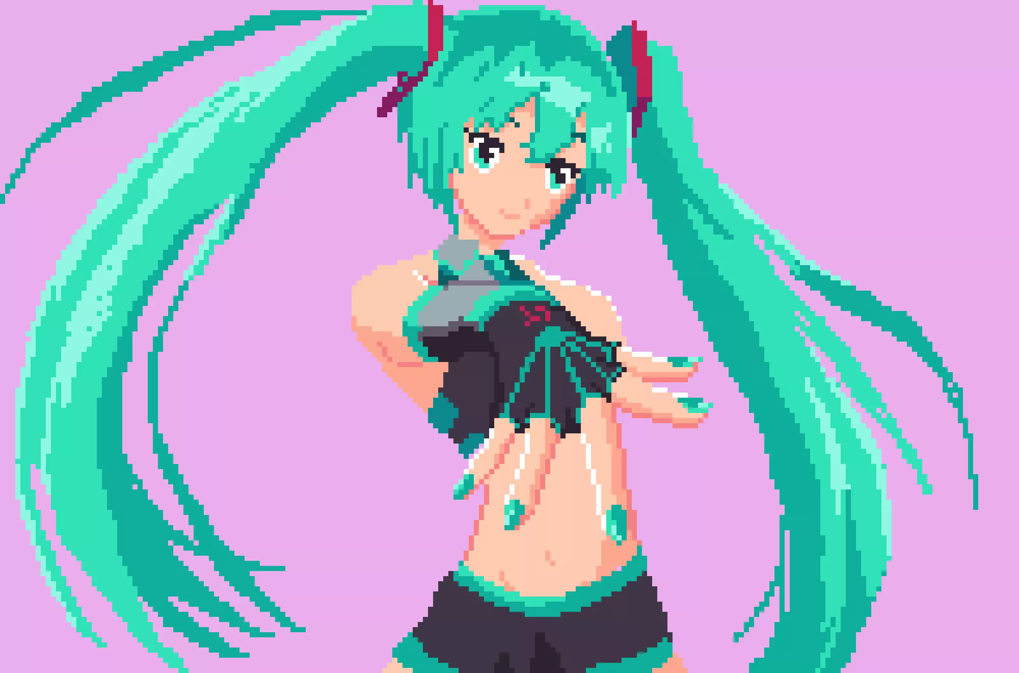 I've drawn Hatsune Miku ! 