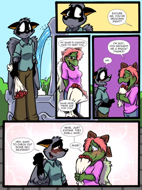 Jack - Flowers AND a meal, all in one! (art by Dave Hopkins)