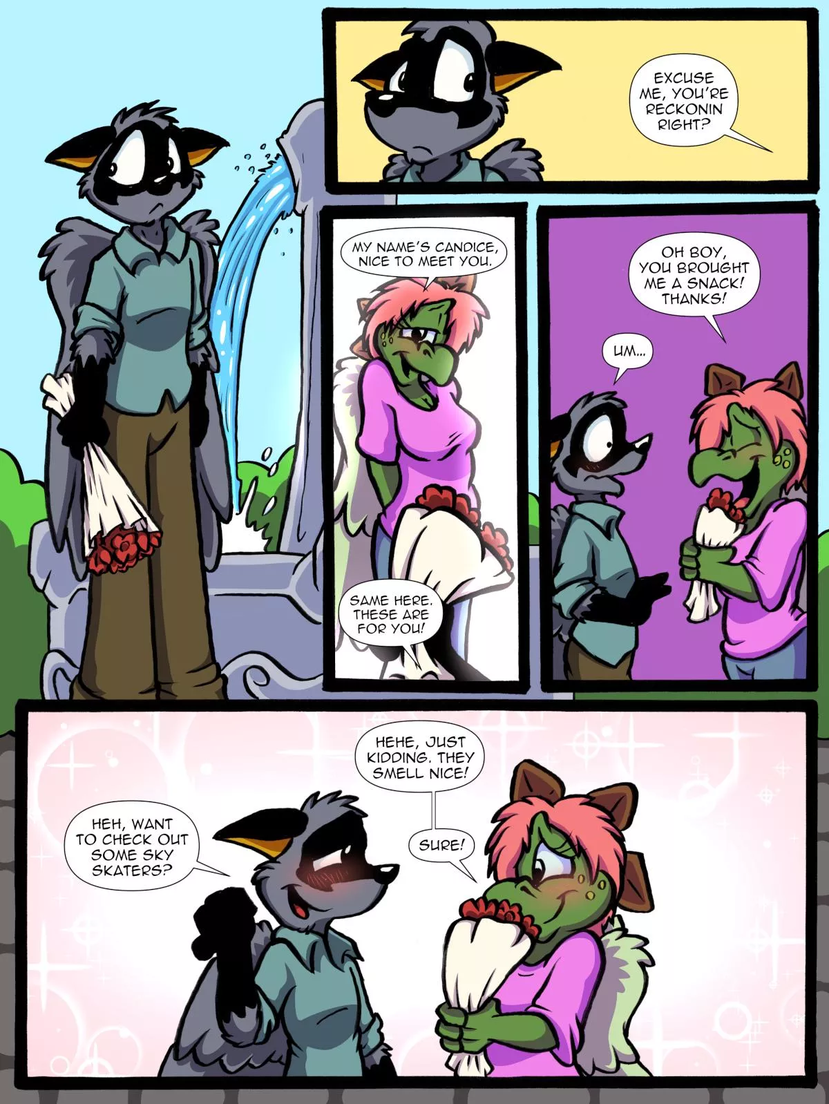 Jack - Flowers AND a meal, all in one! (art by Dave Hopkins)