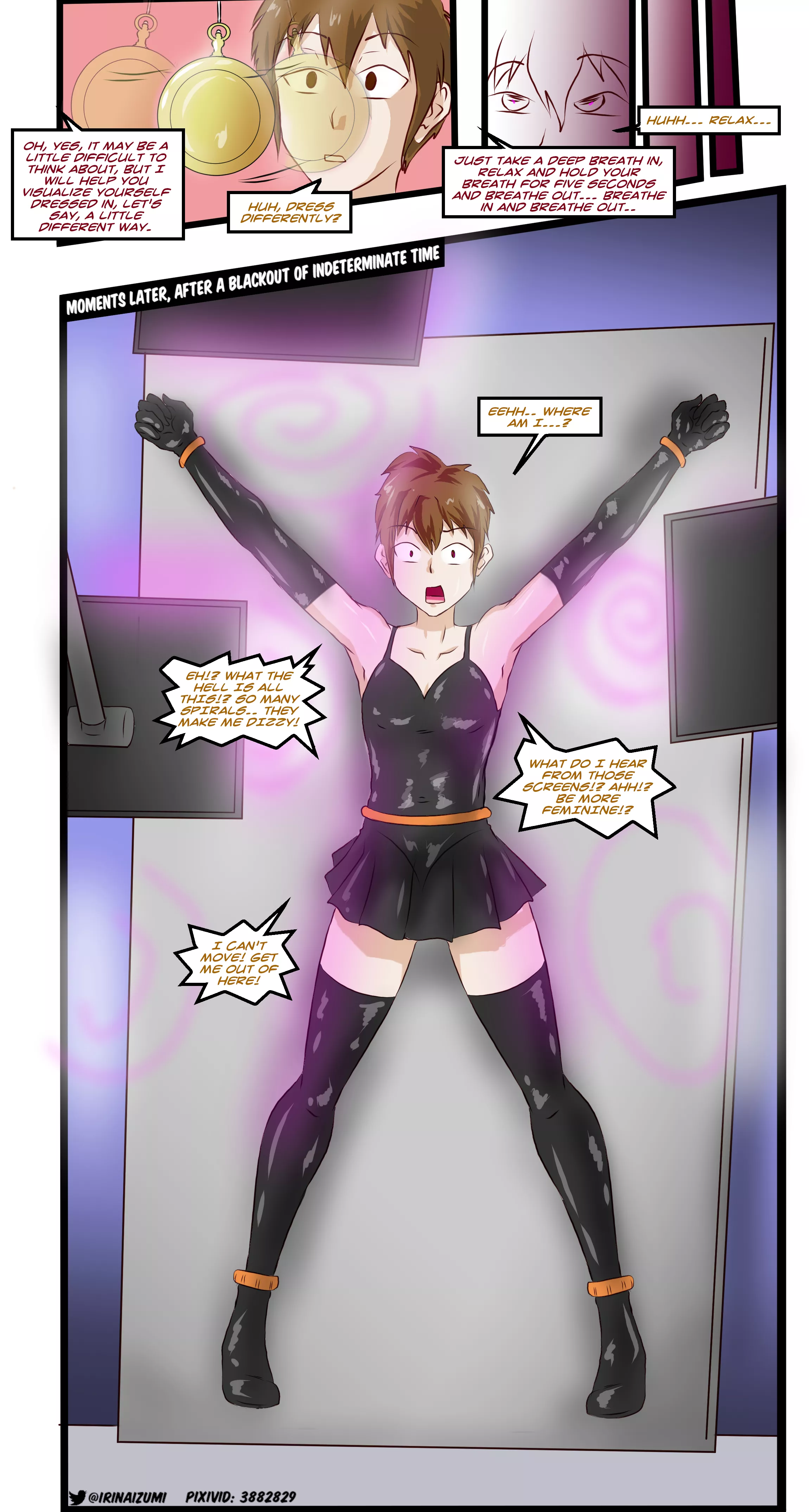 Lazy boy is sent to a psychologist and to improve his lifestyle he is turned into a girl and then into a doll