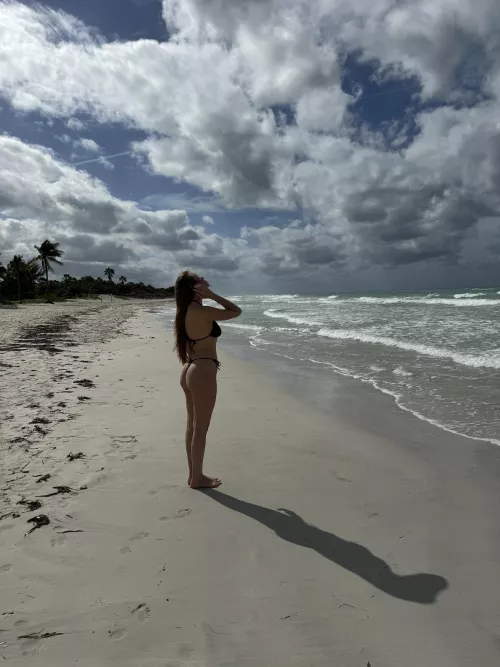 Lots of beautiful beach view and very little bikini