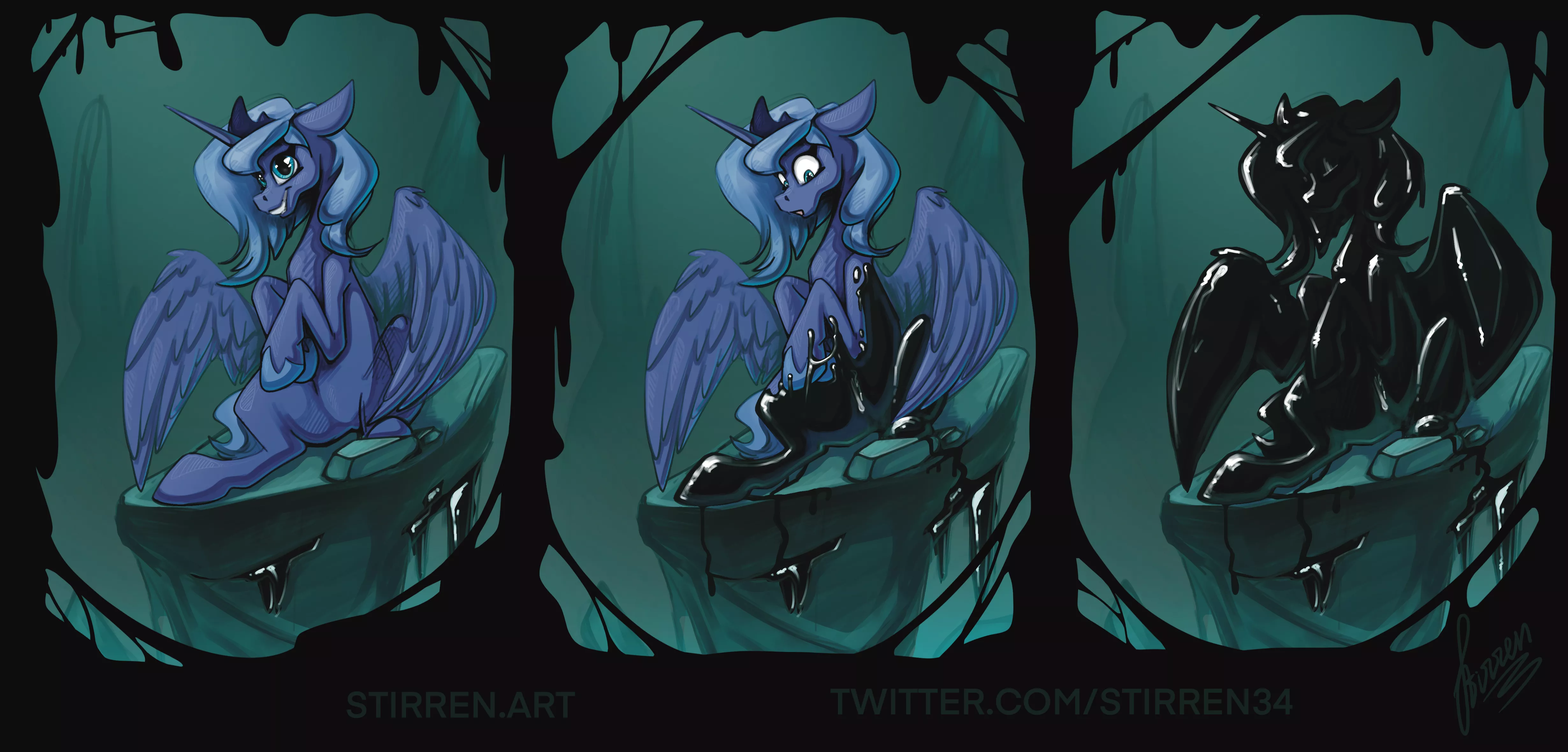 Luna got goo'd (art by me)