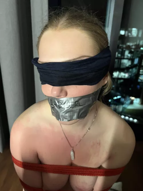 POV:  You talked the cute young housewife next door into being tied up. 