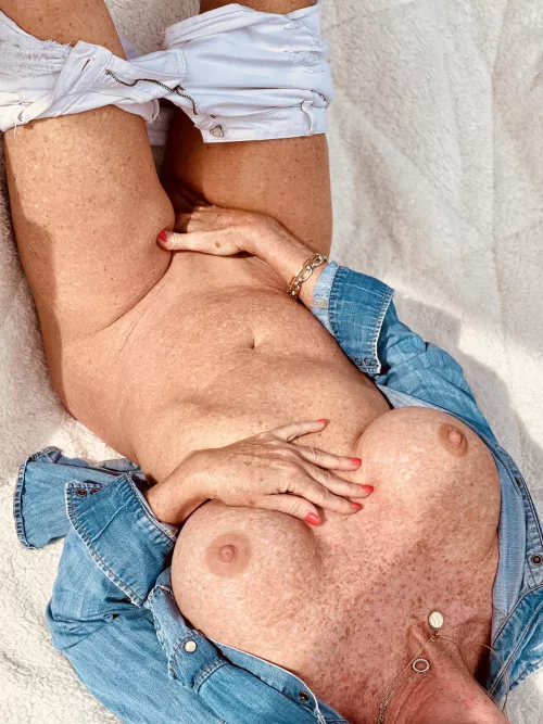 Shirt open, shorts off, hands roaming