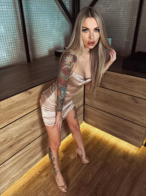 small body and high heels