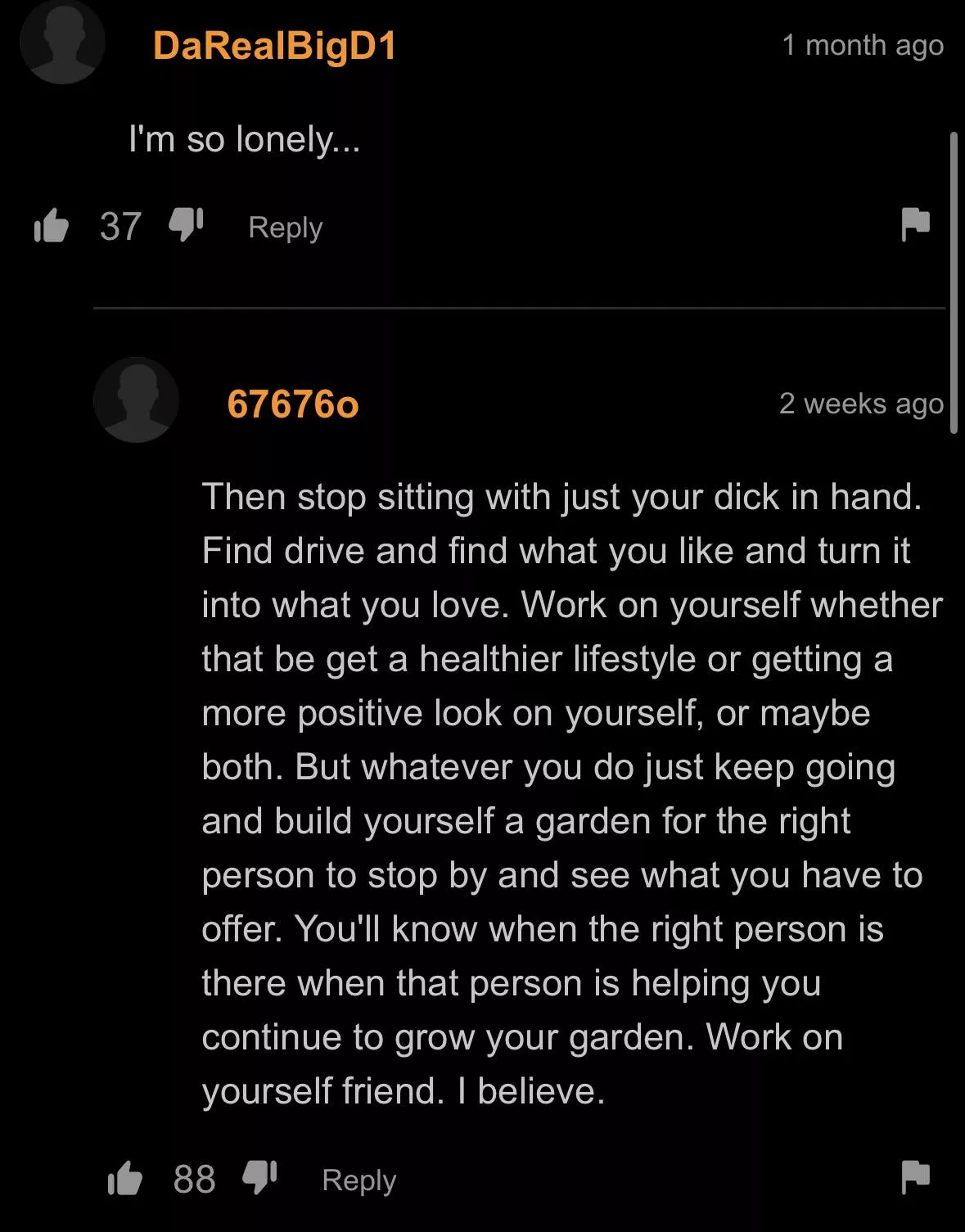 Wholesome and motivational comment ✊