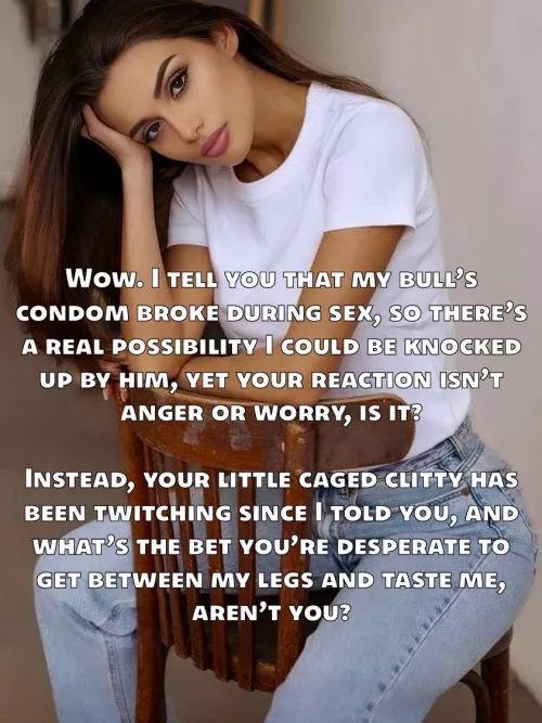 You might have a taste, but you’re not actually going to lick his fertile sperm OUT, are you?