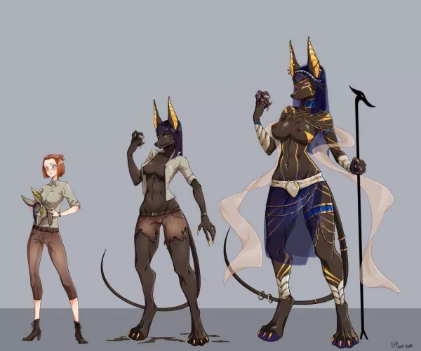 Anubia The Godess stages 