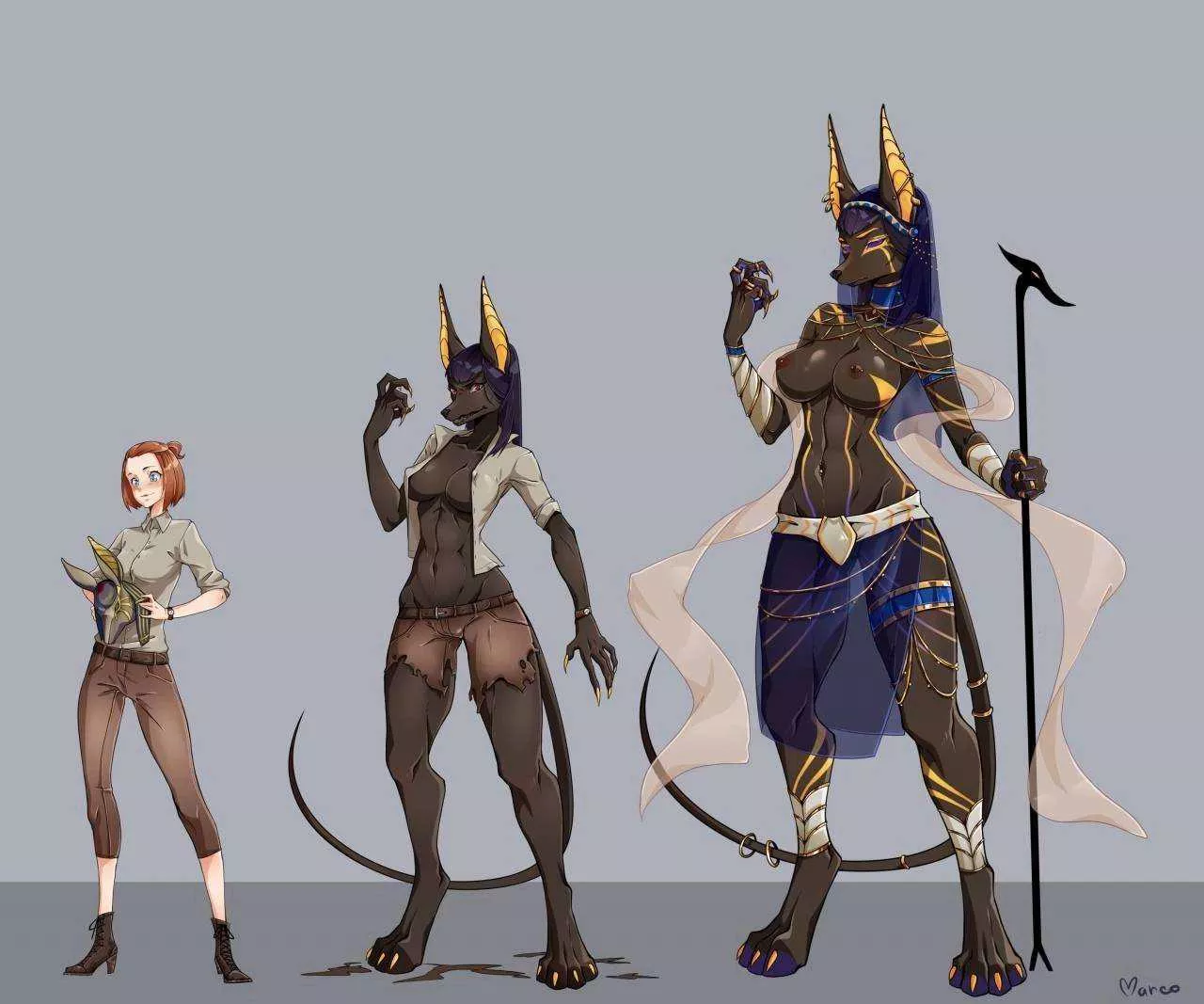 Anubia The Godess stages 