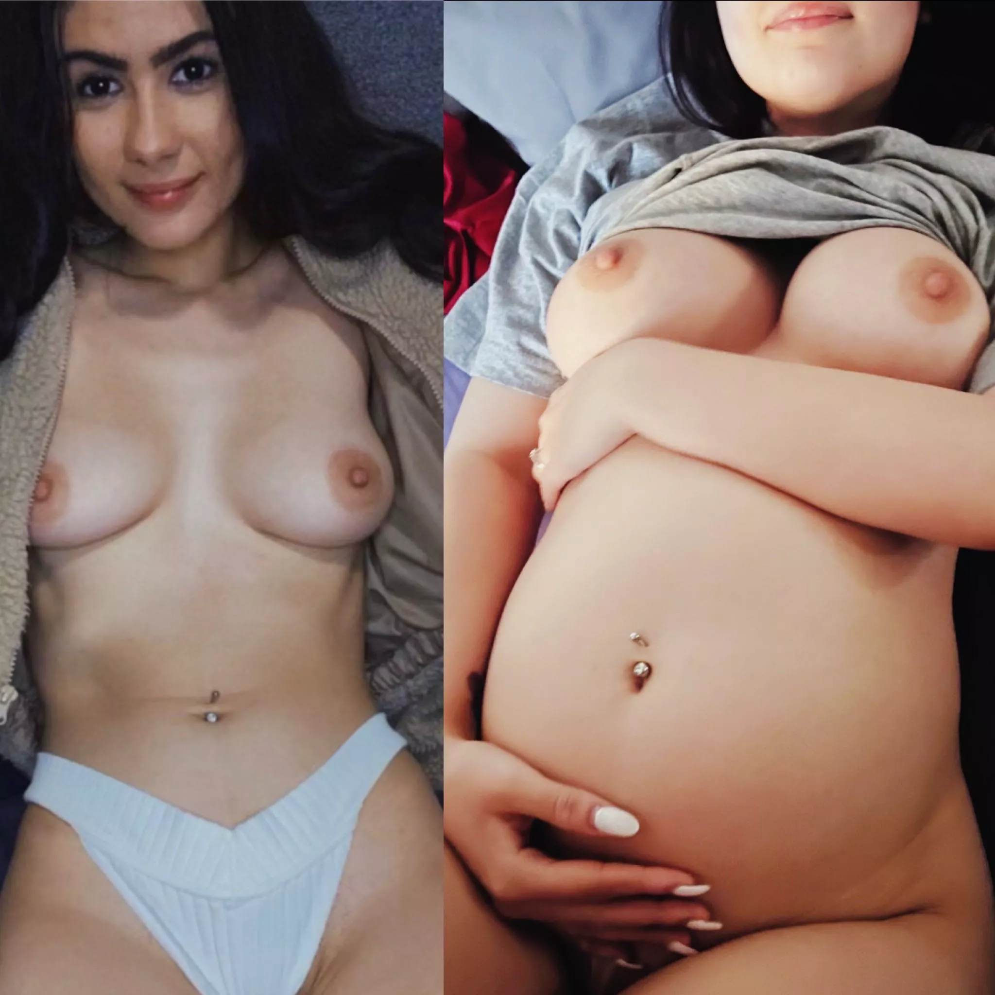 Before and after the cream pies