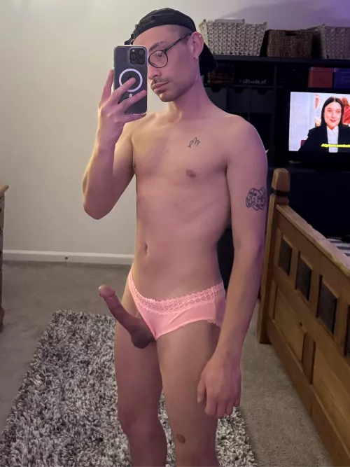 Couldn't control my boner in my panties