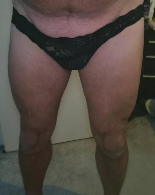 Daughters little black lace panties 