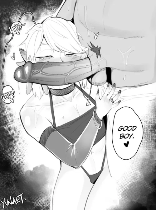 Getting called a good boy while sucking a fat cock is just the best~