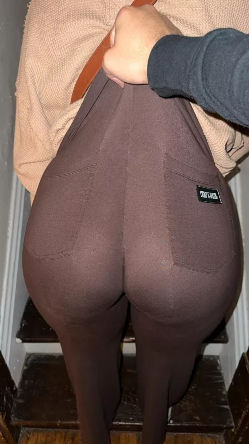 He caught me going up the stairs