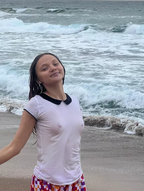 I like to go braless in a wet T-shirt in public places. What would you do if you saw me like this?