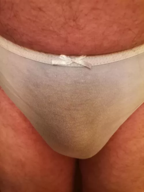Just in white panties 