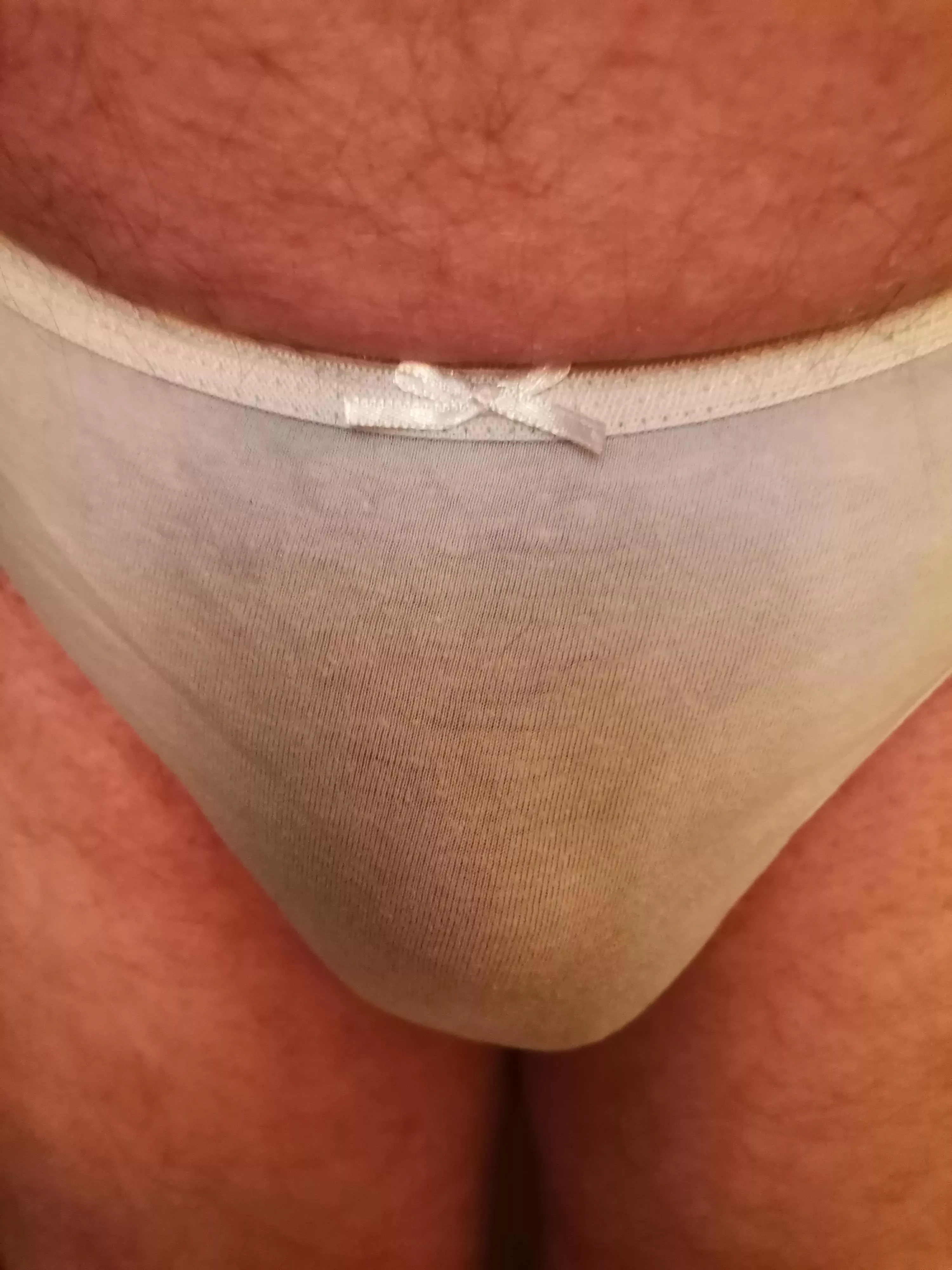 Just in white panties 