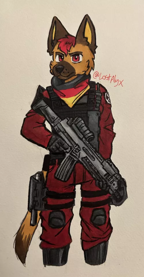 my scp sheppie!! his name is alfons