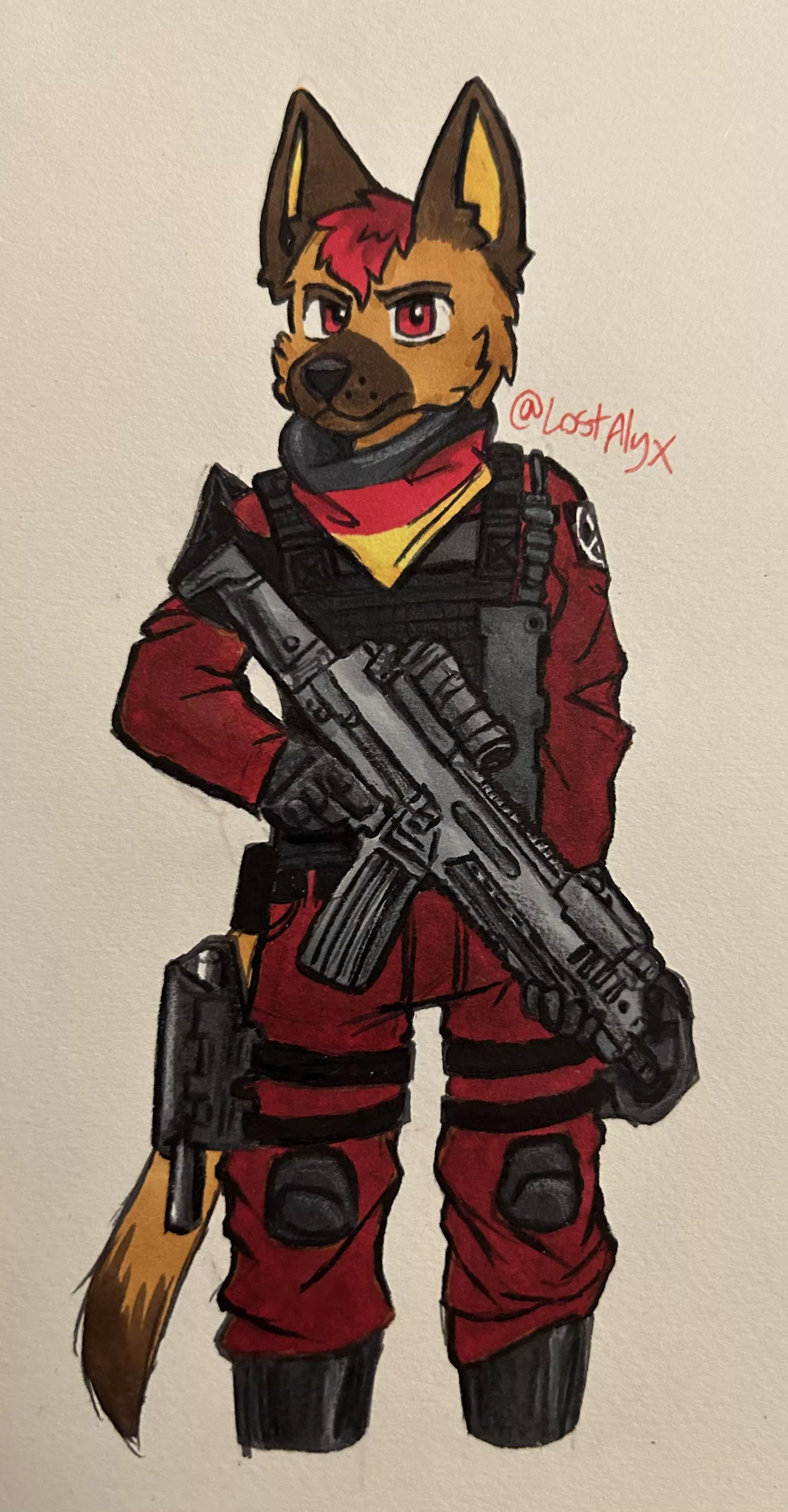 my scp sheppie!! his name is alfons