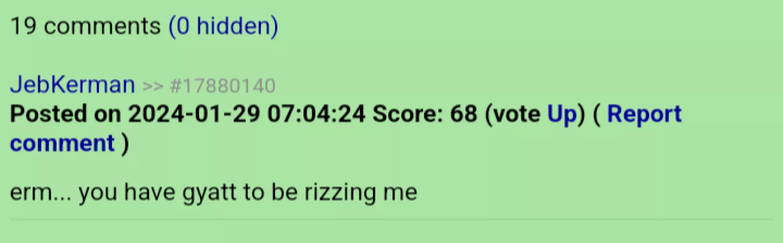 Not sure if off topic, but it's funny nonetheless