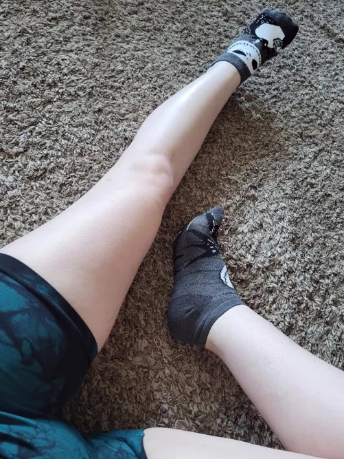 Out of my drawer, right onto my feet and peeled straight off my toes then to you! [Selling]