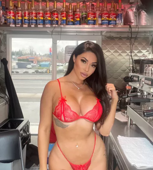 She’s a titty talented barista 