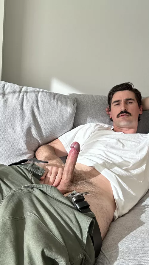 We should probably smoke a joint on the couch together