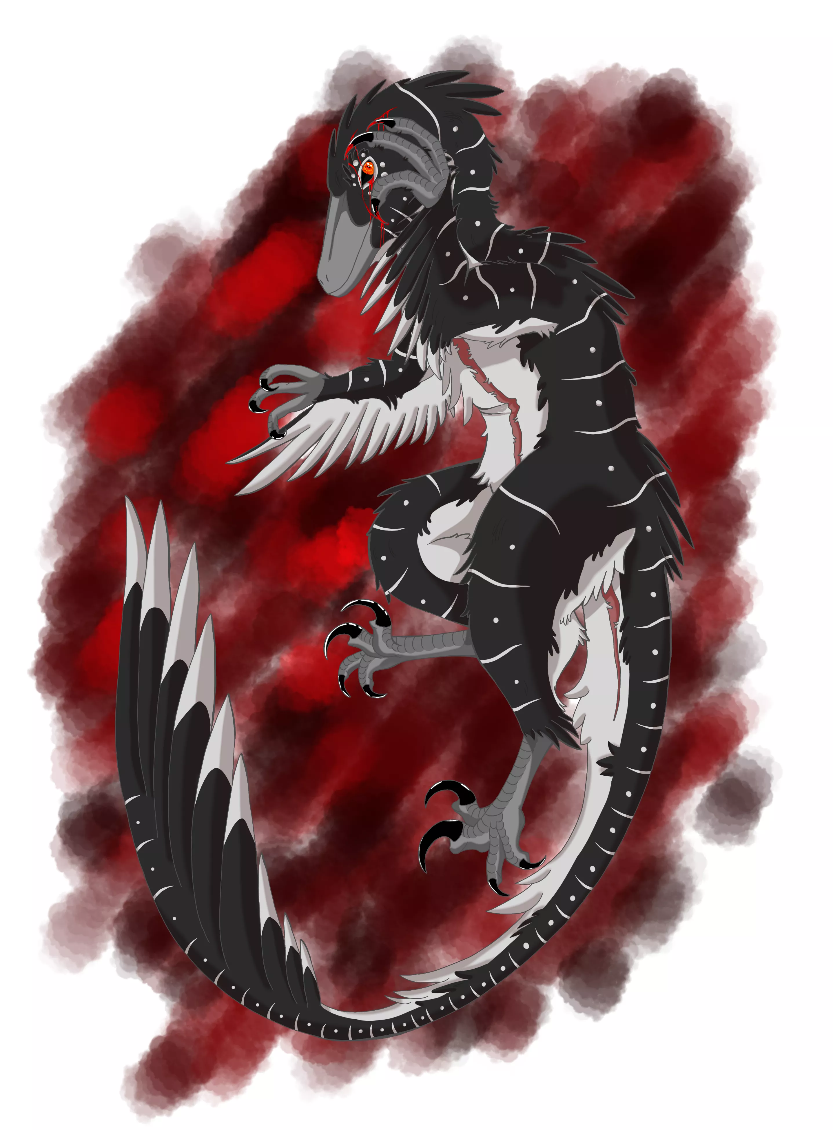 Dune, velociraptor-balaur hybrid, certified God killer (art by me!)