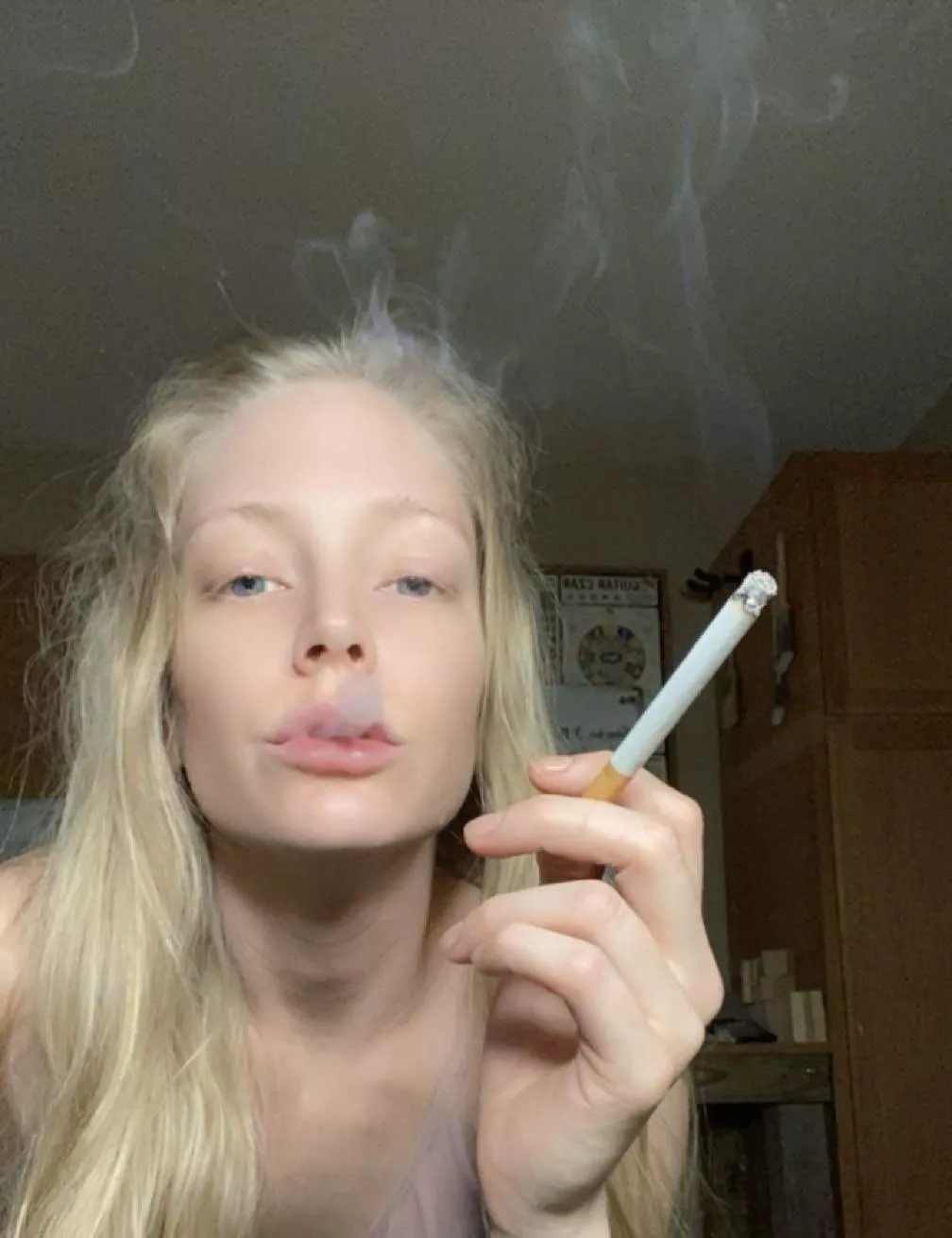 Enjoying a cigarette after getting my face fucked 