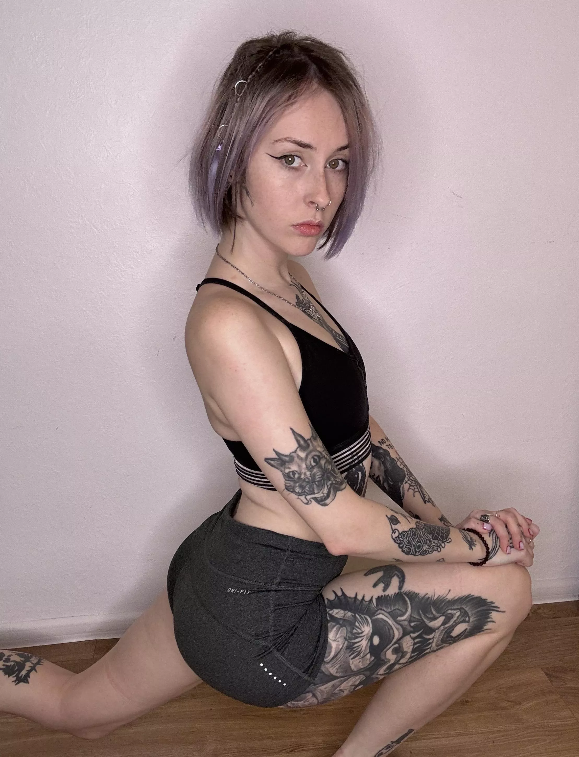 (F) Oh, you've noticed my yoga practices