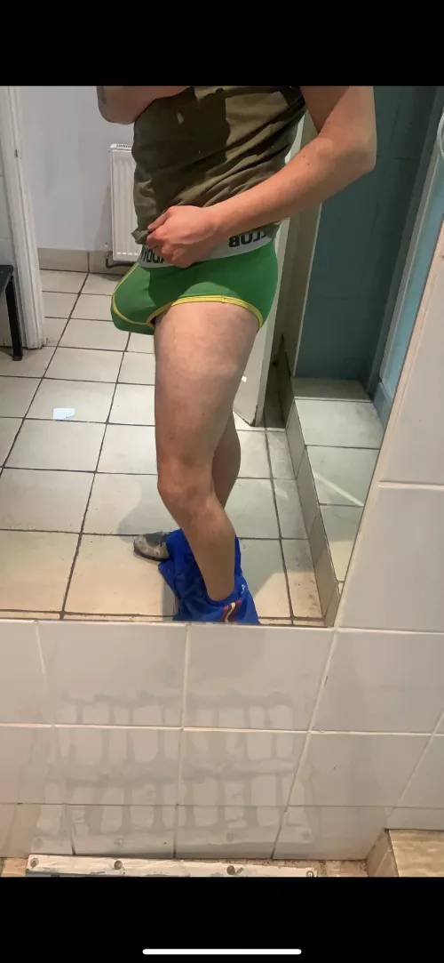 Feeling lucky in my green undies today. I wanked someone off for the first time ever last night. Loved it 🍀🍀🍆🍆