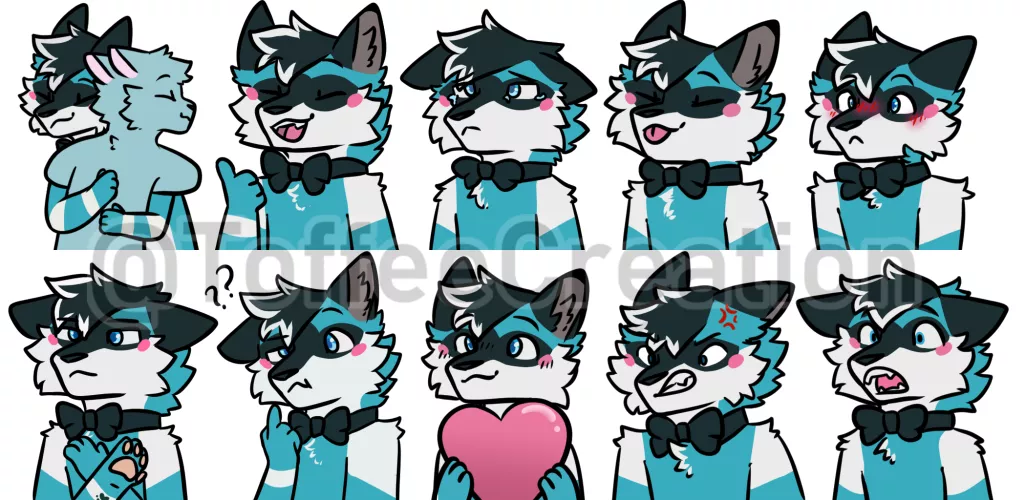 Furry Stickers! :D (Commissioned Work)