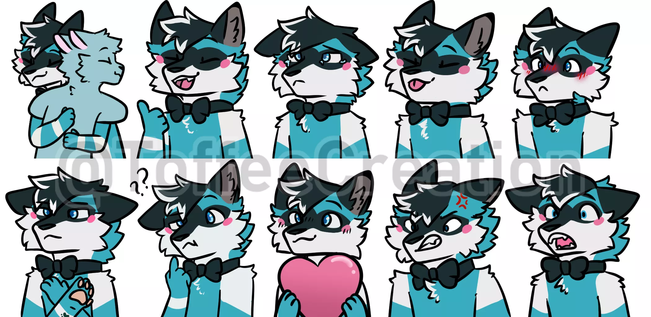 Furry Stickers! :D (Commissioned Work)