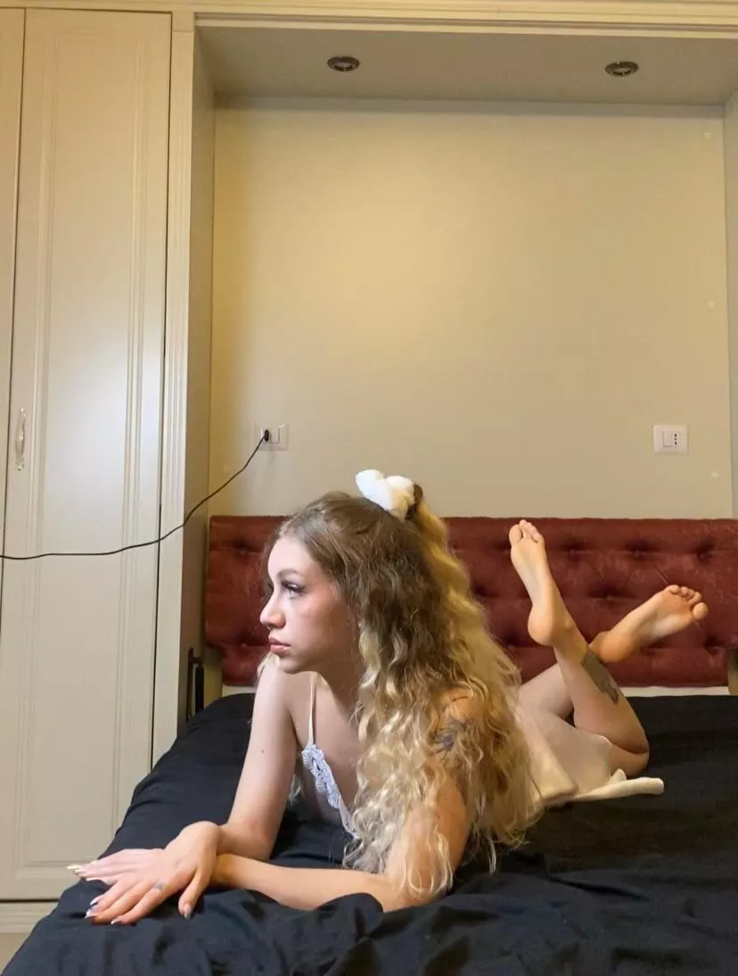 How about you get down on your knees and start worshipping my feet with your tongue..