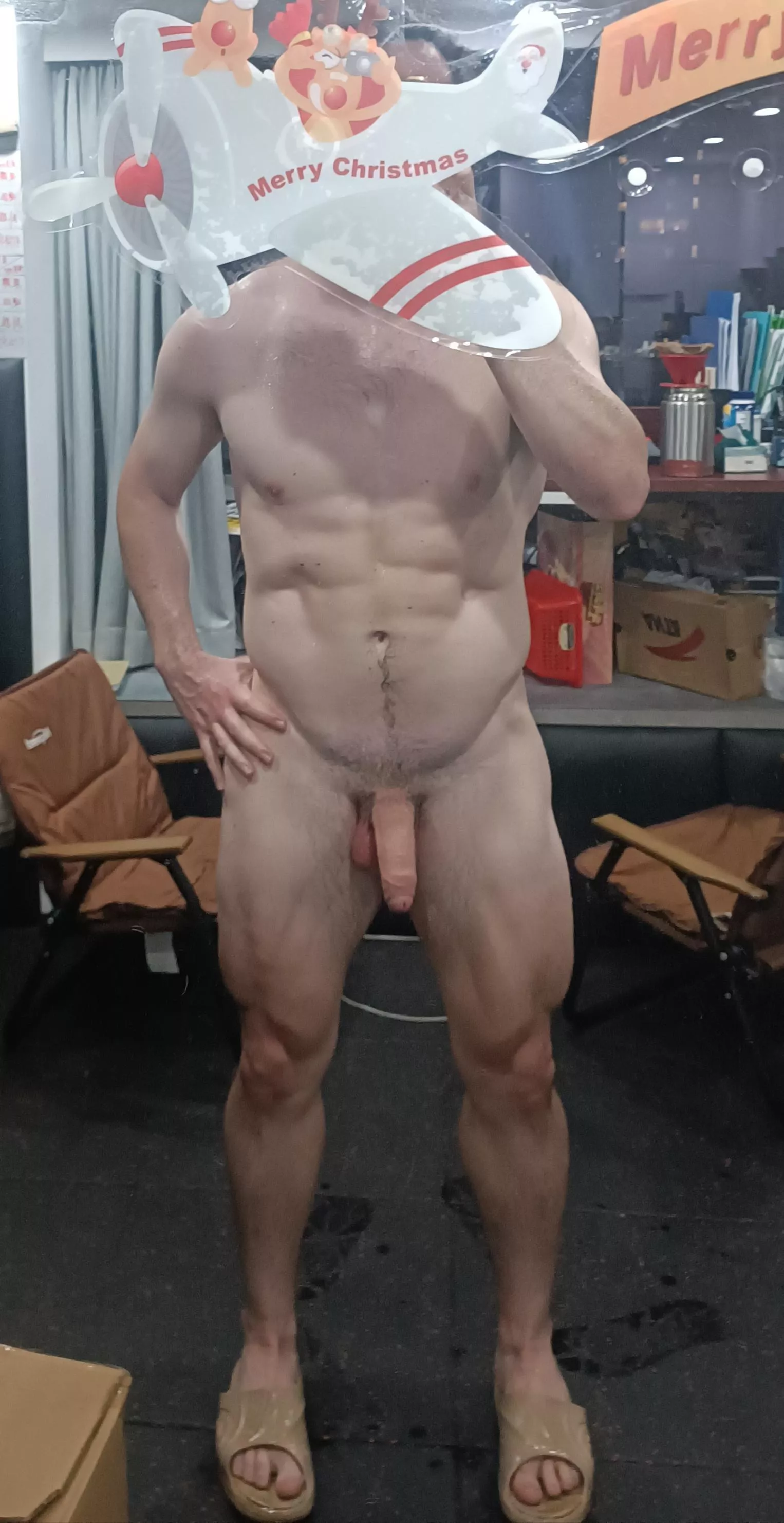 I noticed the neighbor spying, so now I open the curtains before I shower