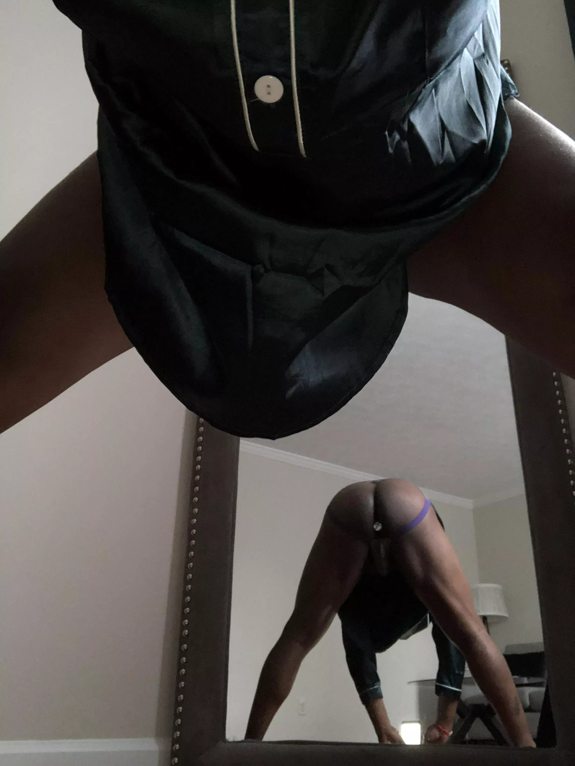 Night shirt, jockstrap and anal plug ❤️❤️❤️.