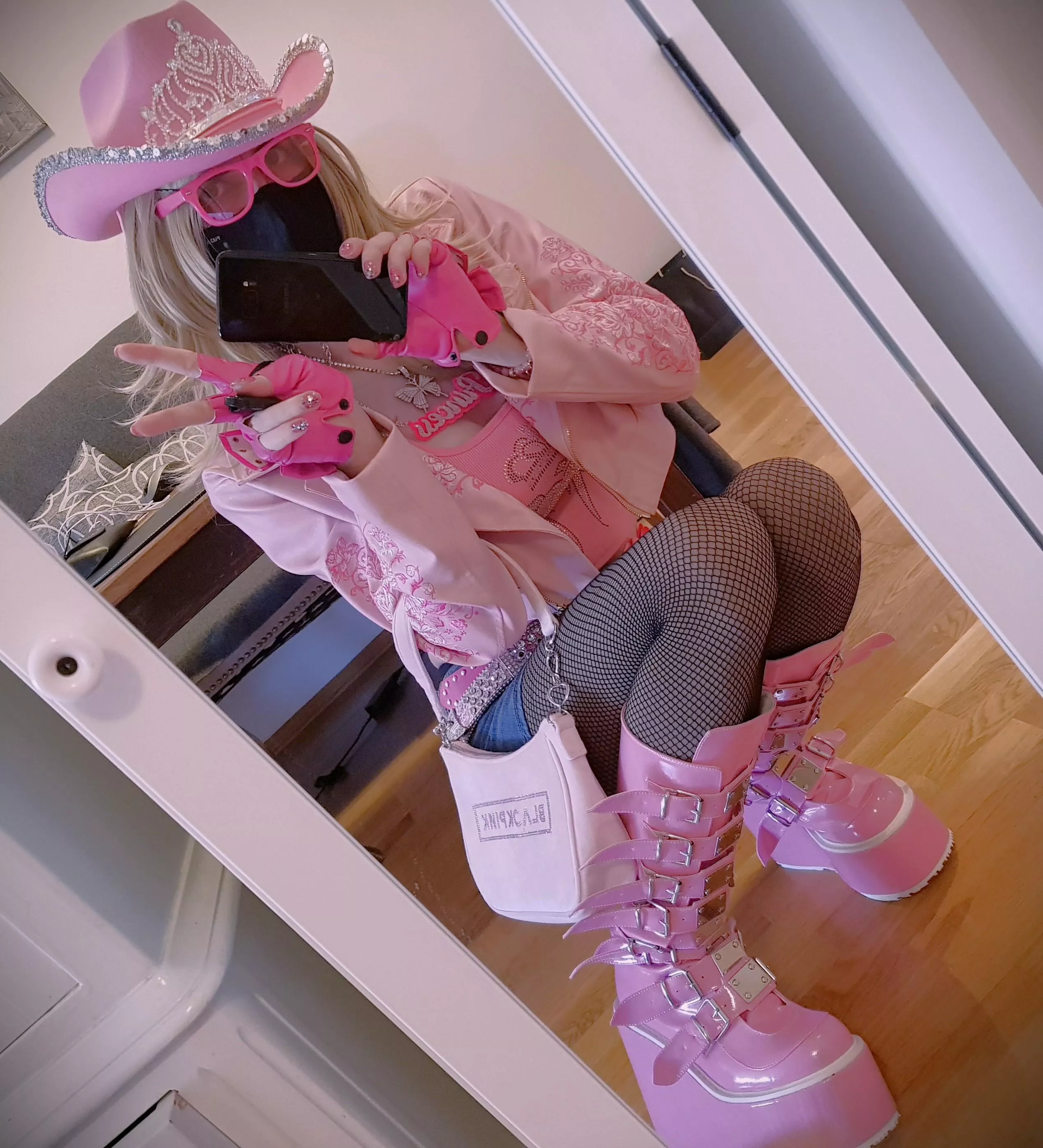 Pink Goth/Cowgirl, if that even makes any sense...