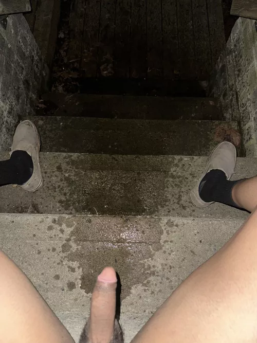 Right on the front steps…