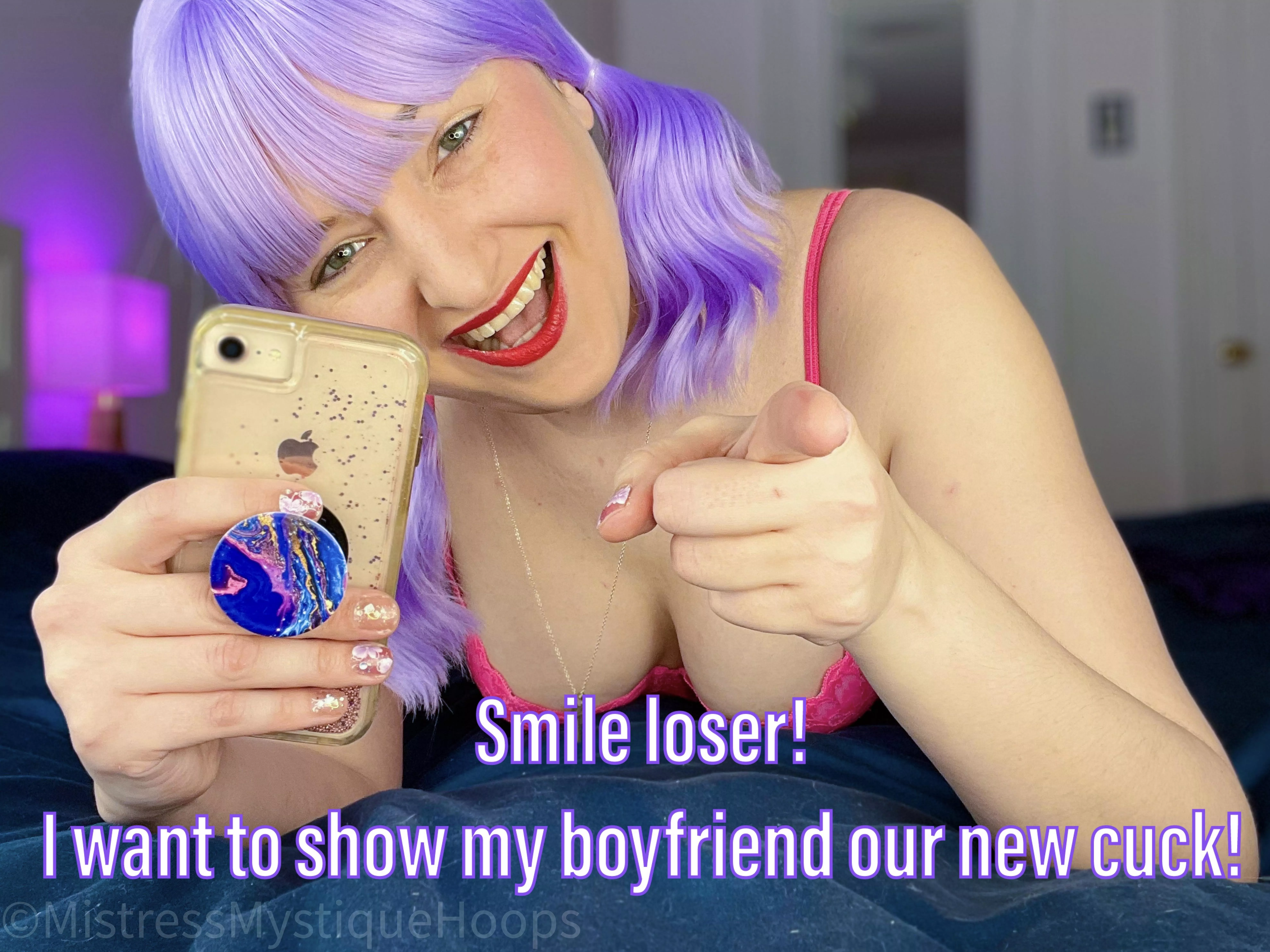 Smile for the camera cuck!