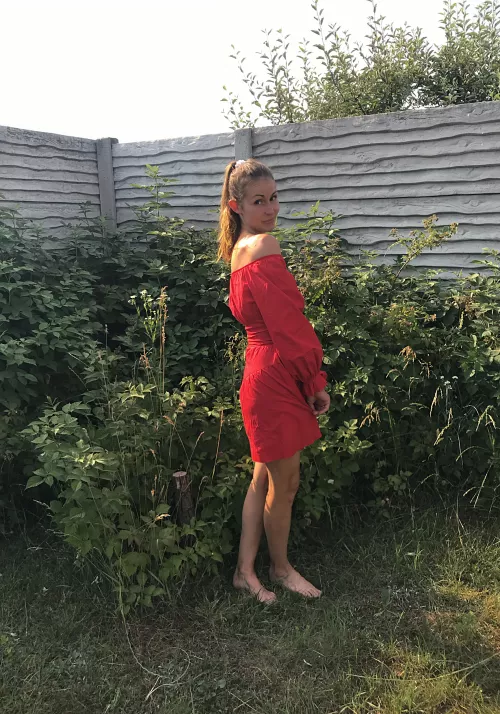 There's a lot of hot stuff hidden behind this dress. Free access.